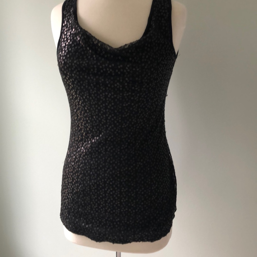 Black sequin top